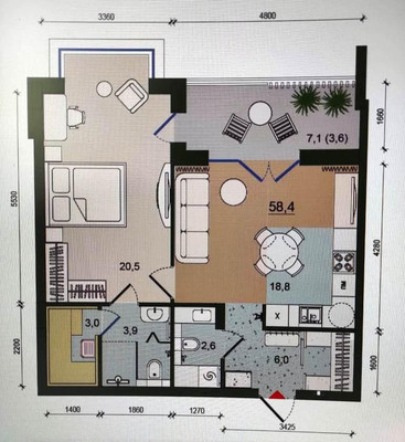 Продам однокомнатную (1-комн.) квартиру, Молодой гвардии ул, 34к3, Калининград г