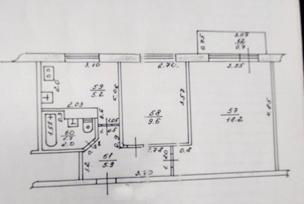 Продам двухкомнатную (2-комн.) квартиру, Татарстан ул, 64, Казань г