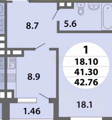 Продам однокомнатную (1-комн.) квартиру, Садовая ул, 16к2, Чёрная д