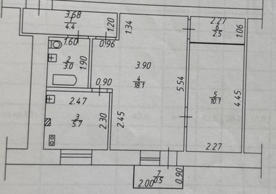 Продам двухкомнатную (2-комн.) квартиру, Гвардейская ул, 38, Казань г