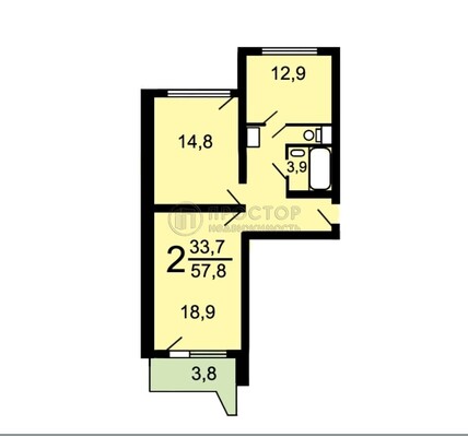 Продам двухкомнатную (2-комн.) квартиру, Мичуринский пр-кт, 29к3, Москва г