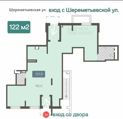 Сдам торговое помещение 122 м2, Шереметьевская ул, 5к1, Москва г