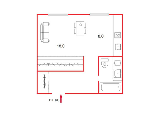 Продам однокомнатную (1-комн.) квартиру, Гатчинская ул, 4, Санкт-Петербург г