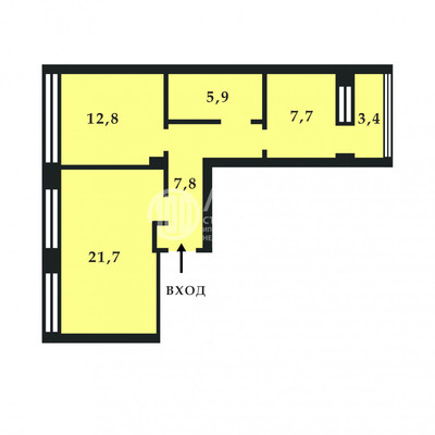 Продам трехкомнатную (3-комн.) квартиру, 2, Рузино д