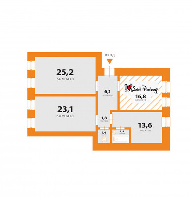 Продам комнату в 3-комн. квартире, Невский пр-кт, 119А, Санкт-Петербург г