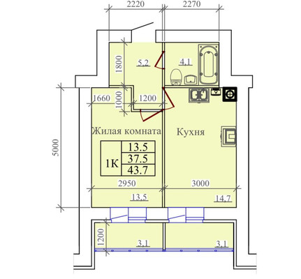 Продам однокомнатную (1-комн.) квартиру, Павла Большевикова ул, 50к6, Иваново г