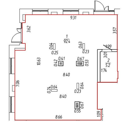 Сдам торговое помещение 97,6 м2, Героев Хасана ул, 93б, Пермь г