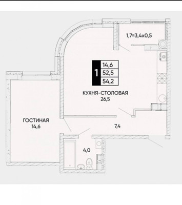 Продам двухкомнатную (2-комн.) квартиру, Левобережная ул, 1010, Ростов-на-Дону г