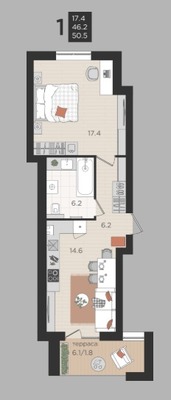Продам трехкомнатную (3-комн.) квартиру (долевое), Васильковая ул, 13, Малое Васильково п