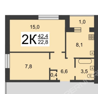 Продам двухкомнатную (2-комн.) квартиру, Исполкома ул, 9, Нижний Новгород г