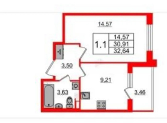 Продам однокомнатную (1-комн.) квартиру, Колпинское (Детскосельский тер.) ш, 123, Шушары п