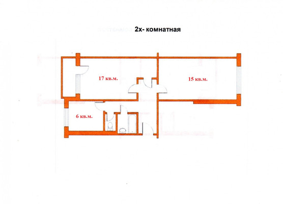 Продам двухкомнатную (2-комн.) квартиру, 15-й мкр, 3, Липецк г
