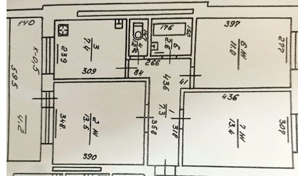 Продам трехкомнатную (3-комн.) квартиру, Черепичный пер, 11, Калининград г