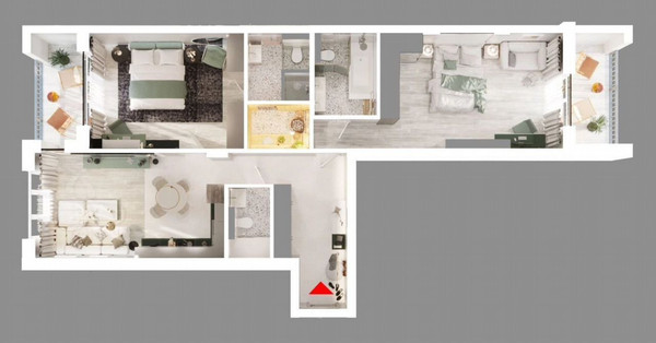 Продам двухкомнатную (2-комн.) квартиру, Молодой гвардии ул, 4, Калининград г