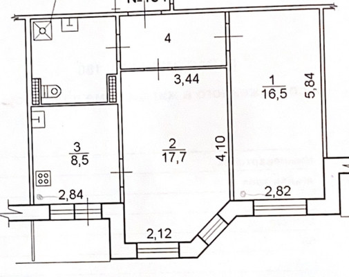 Продам двухкомнатную (2-комн.) квартиру, Омская ул, 68, Нижневартовск г