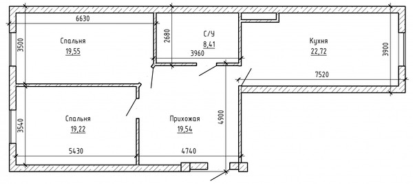 Продам двухкомнатную (2-комн.) квартиру, ОДС ул, 7к1, Нальчик г