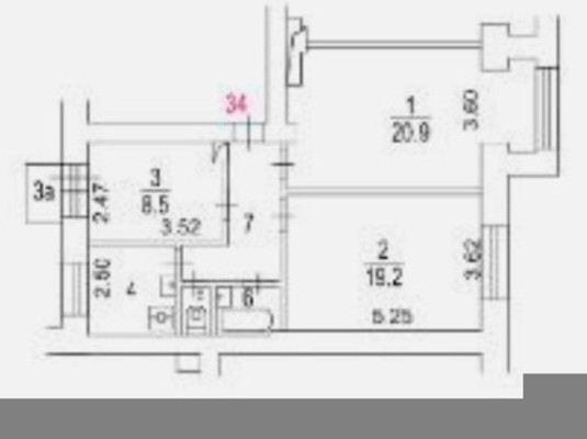 Продам комнату в 3-комн. квартире, Долгоруковская ул, 5, Москва г
