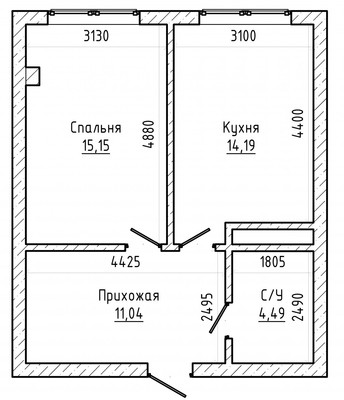 Продам однокомнатную (1-комн.) квартиру, ОДС ул, 3к5, Нальчик г