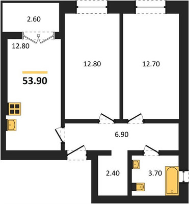 Продам двухкомнатную (2-комн.) квартиру, Сержанта Мишина ул, 83, Калининград г