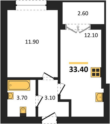 Продам однокомнатную (1-комн.) квартиру, Сержанта Мишина ул, 83, Калининград г