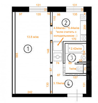 Продам однокомнатную (1-комн.) квартиру, Черницынский проезд, 6к1, Москва г