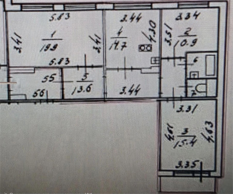 Продам трехкомнатную (3-комн.) квартиру, Пятилеток пр-кт, 16Ак2, Санкт-Петербург г