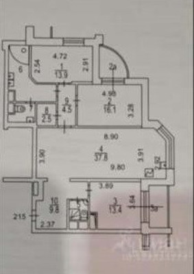 Продам трехкомнатную (3-комн.) квартиру, Красностуденческий проезд, 6, Москва г