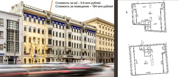 Продам офисное помещение 308 м2, Большая Садовая ул, 10, Москва г