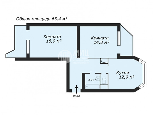 Продам двухкомнатную (2-комн.) квартиру, Нахимовский пр-кт, 67к4, Москва г