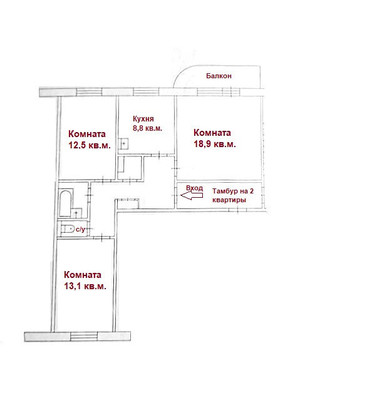 Продам трехкомнатную (3-комн.) квартиру, Елькина ул, 3, Пермь г