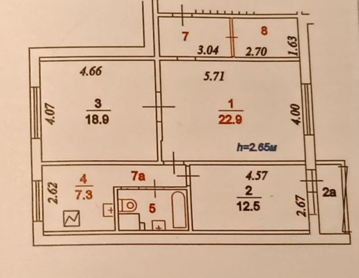 Продам трехкомнатную (3-комн.) квартиру, Кантемировская ул, 3к3, Москва г