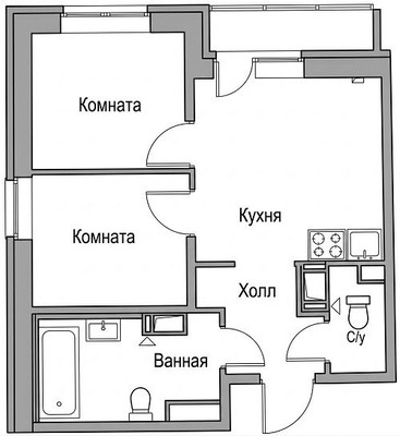 Продам двухкомнатную (2-комн.) квартиру, Ивинская ул, 11, Санкт-Петербург г
