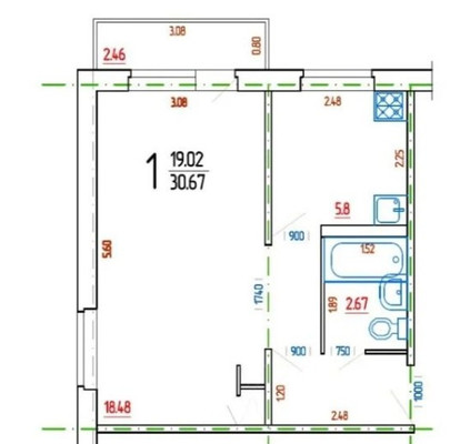 Продам однокомнатную (1-комн.) квартиру, Космонавтов пр-кт, 29к5, Санкт-Петербург г