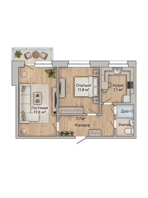 Продам двухкомнатную (2-комн.) квартиру, Воровского ул, 60, Симферополь г