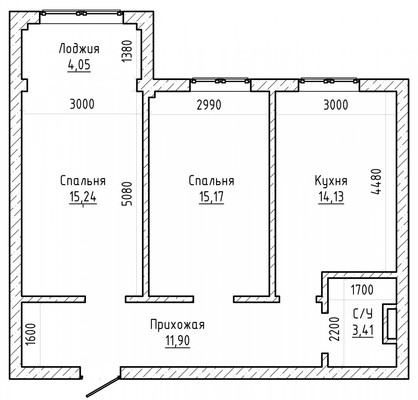 Продам двухкомнатную (2-комн.) квартиру, Кабардинская ул, 200, Нальчик г
