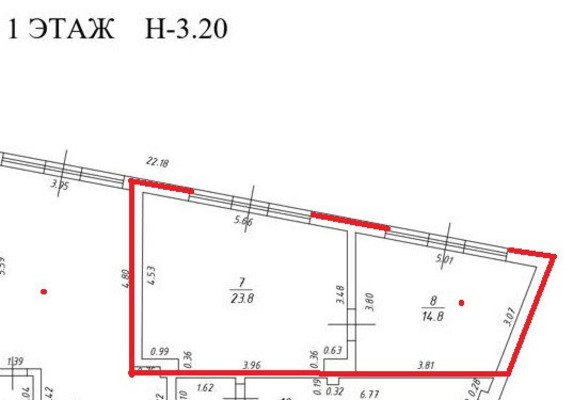 Сдам коммерческое помещение 38,8 м2, Заречная ул, 35, Гурьевск г