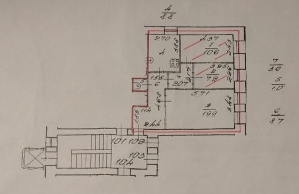 Продам трехкомнатную (3-комн.) квартиру, Большой Казачий пер, 9, Санкт-Петербург г