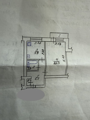 Продам однокомнатную (1-комн.) квартиру, Советский пер, 35, Комсомольское пгт