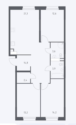 Продам трехкомнатную (3-комн.) , Куприна пр-кт, 40к9, Сосенское п