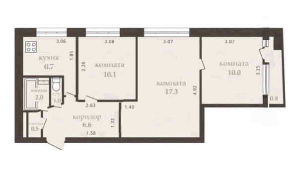 Продам трехкомнатную (3-комн.) квартиру, Шотмана ул, 4И, Санкт-Петербург г