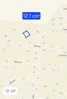 Продам участок 12,1 соток, ИЖС, Лесная ул, Жуково с, 0 км от города