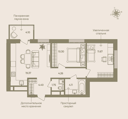 Продам двухкомнатную (2-комн.) квартиру, Энгельса ул, 18, Ханты-Мансийск г