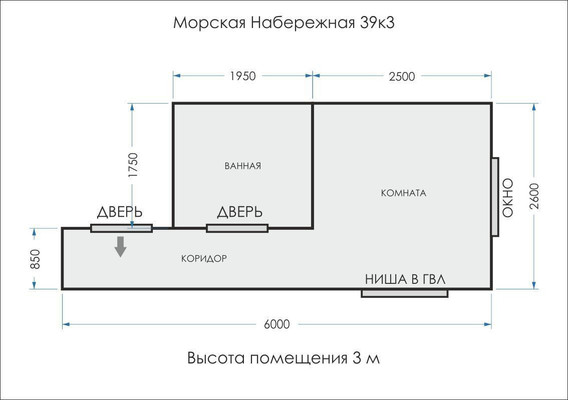 Продам однокомнатную (1-комн.) квартиру, Морская наб, 39ак3, Санкт-Петербург г