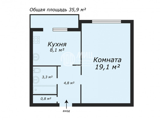 Продам однокомнатную (1-комн.) квартиру, Сельскохозяйственная ул, 14к1, Москва г