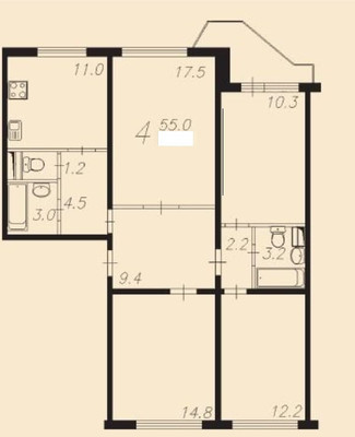 Продам многокомнатную квартиру, В мкр, 52, Троицк г