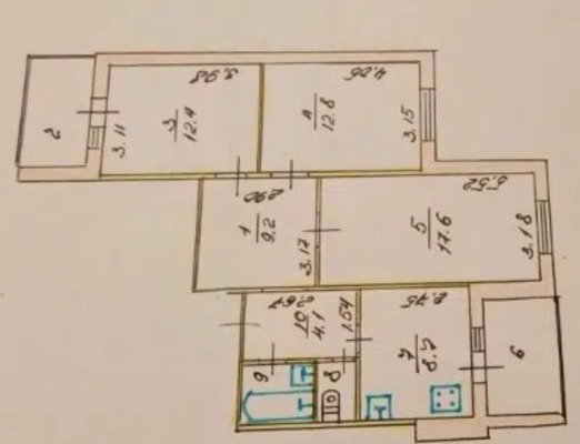 Продам трехкомнатную (3-комн.) квартиру, Ешиль Ада ул, 2, Симферополь г