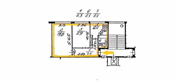 Продам двухкомнатную (2-комн.) квартиру, Генерала Симоняка ул, 8к2, Санкт-Петербург г