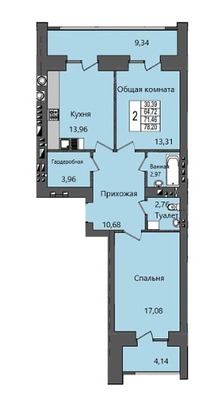 Продам двухкомнатную (2-комн.) квартиру, Сернурский тракт, 9, Йошкар-Ола г