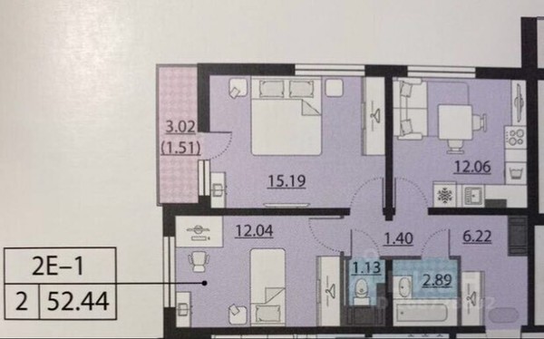Продам двухкомнатную (2-комн.) квартиру, Пискарёвский пр-кт, 145Ак3, Санкт-Петербург г