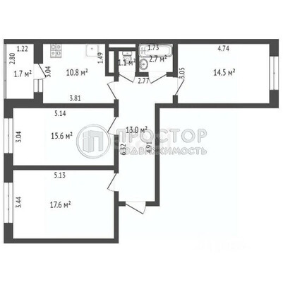 Продам трехкомнатную (3-комн.) квартиру, Лесная ул, 24к1, Боброво рп